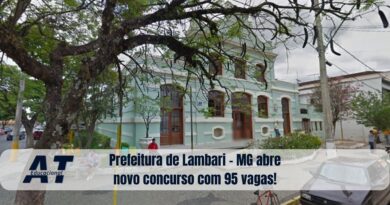 Prefeitura de Lambari - MG abre novo concurso com 95 vagas!