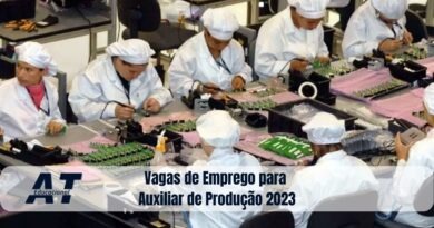 Vagas de Emprego para Auxiliar de Produção 2023