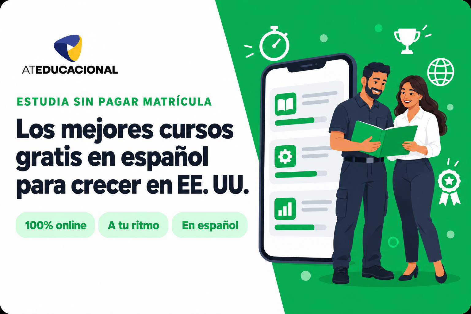 Cursos online gratis con certificado en español en Estados Unidos